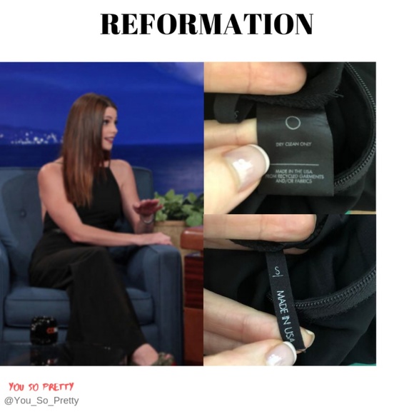 REFORMATION BACKLESS WIDE LEGGED LUIGI JUMPSUIT - Picture 3 of 6